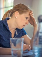 Woman worrying